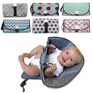 3 in 1 Portable Diaper Changing Pad Clutch with Barrier Foldable Clean Hands Changing Station Soft